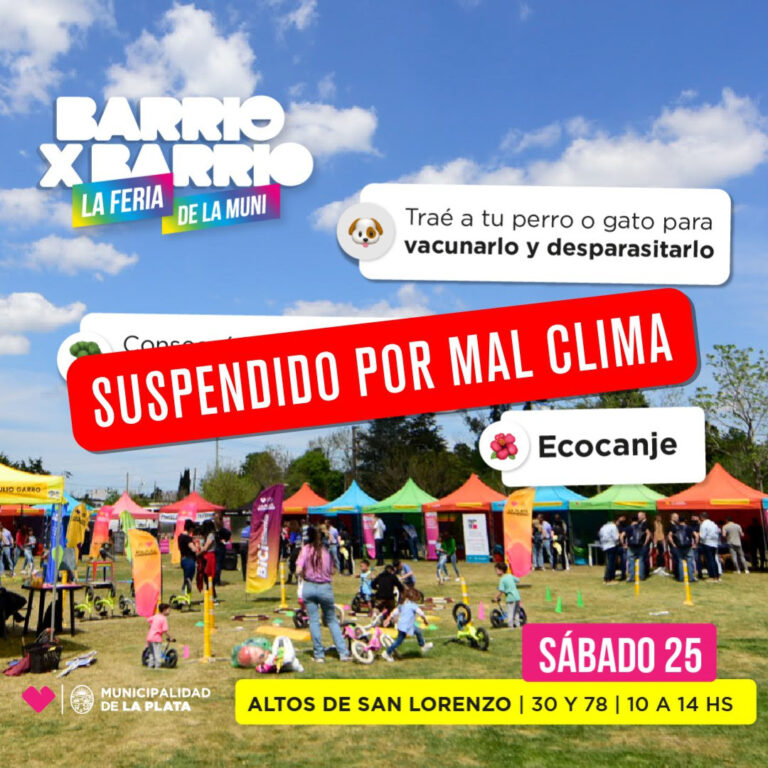 Se suspendió la jornada de ‘Barrio x Barrio’ en Altos de San Lorenzo por cuestiones climáticas