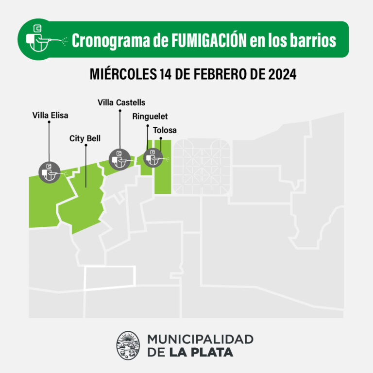 Extendemos las tareas de fumigación por localidades del norte