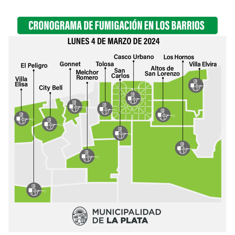 Prevención del dengue: localidad por localidad, el cronograma del lunes