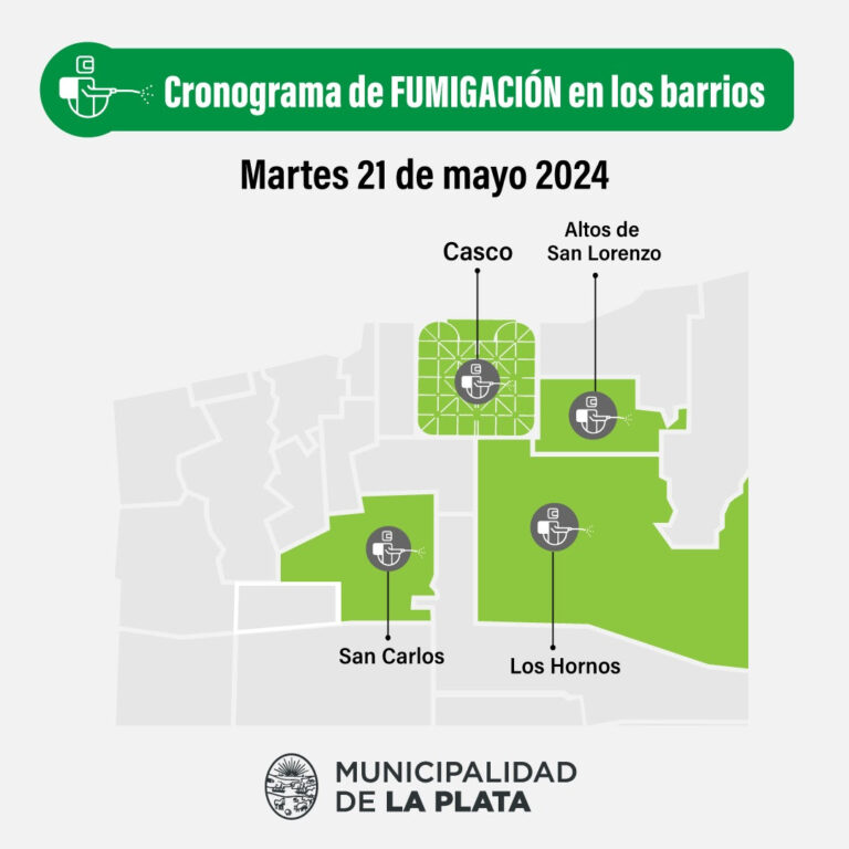 Fumigamos para prevenir el dengue en La Plata: Este martes…