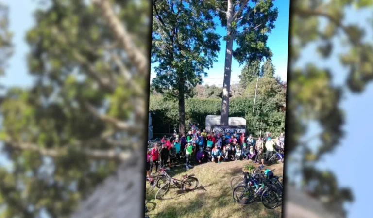 Aca el Video: así fue la caravana ciclista al nuevo Árbol de Cristal…